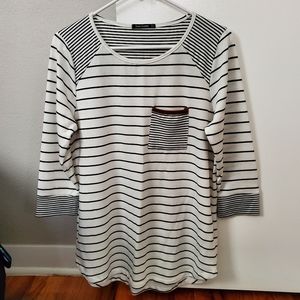 Pink Clover Large Striped Top Tunic